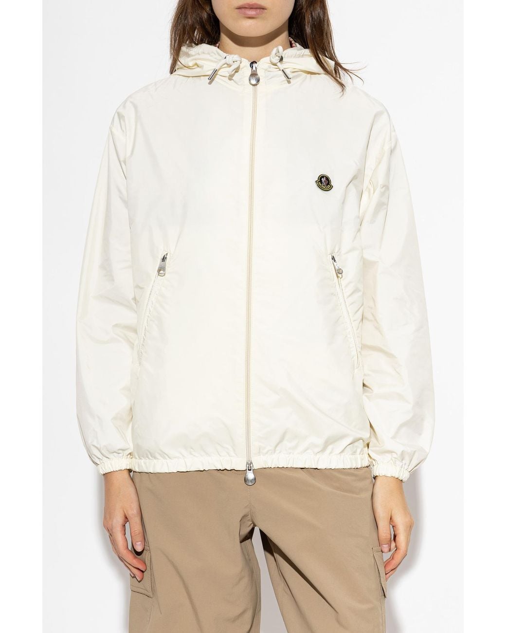 Moncler White Logo Jacket