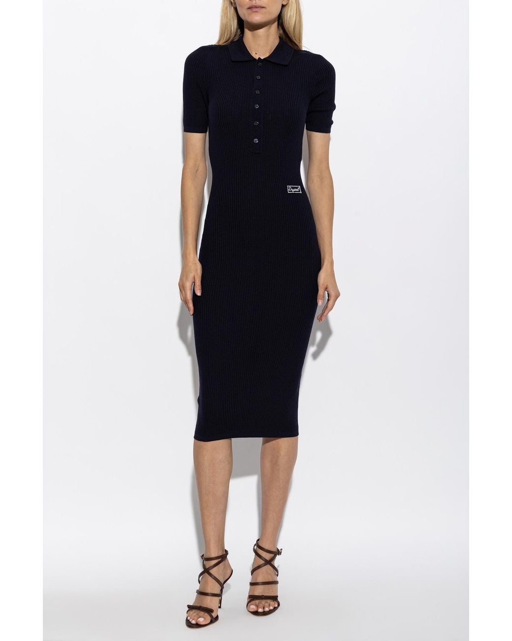 DSquared² Black Wool Dress