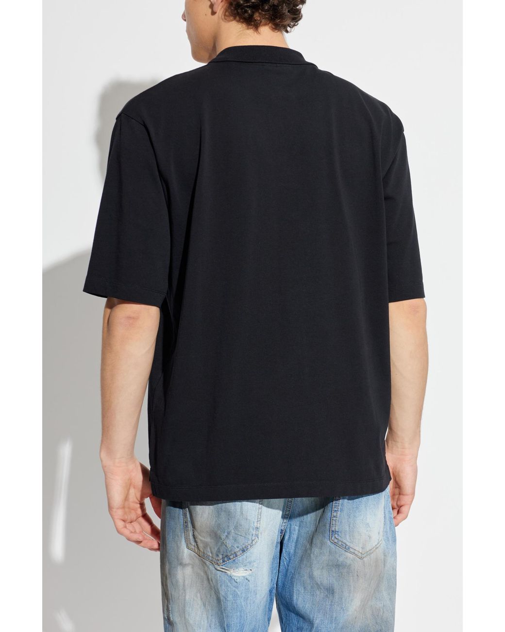 DSquared² Black Polo With Embroidered Logo for men