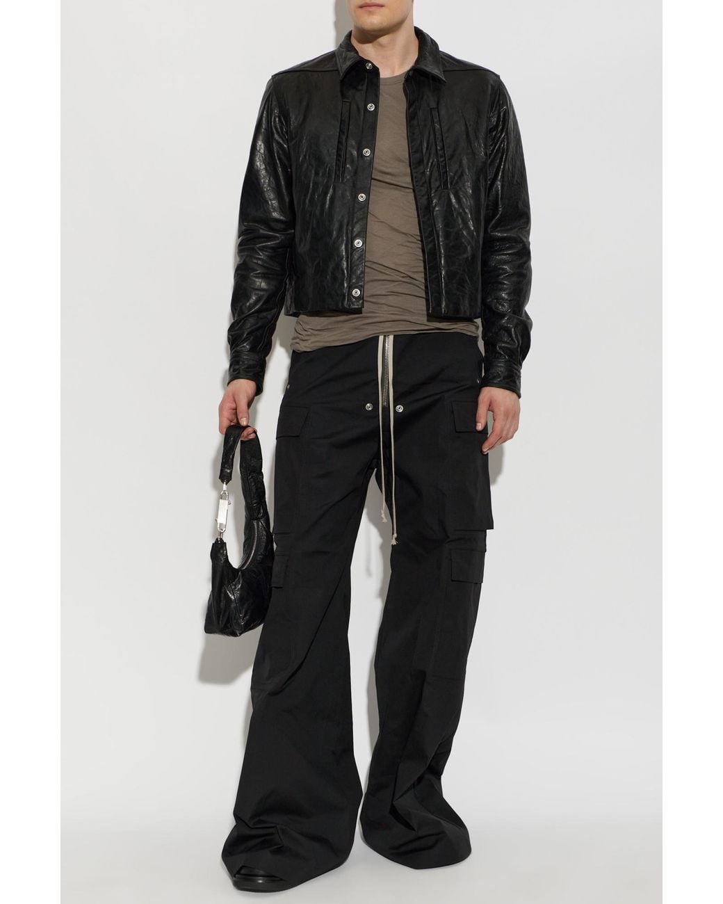 Rick Owens Brown T-Shirt With A Crew Neck for men