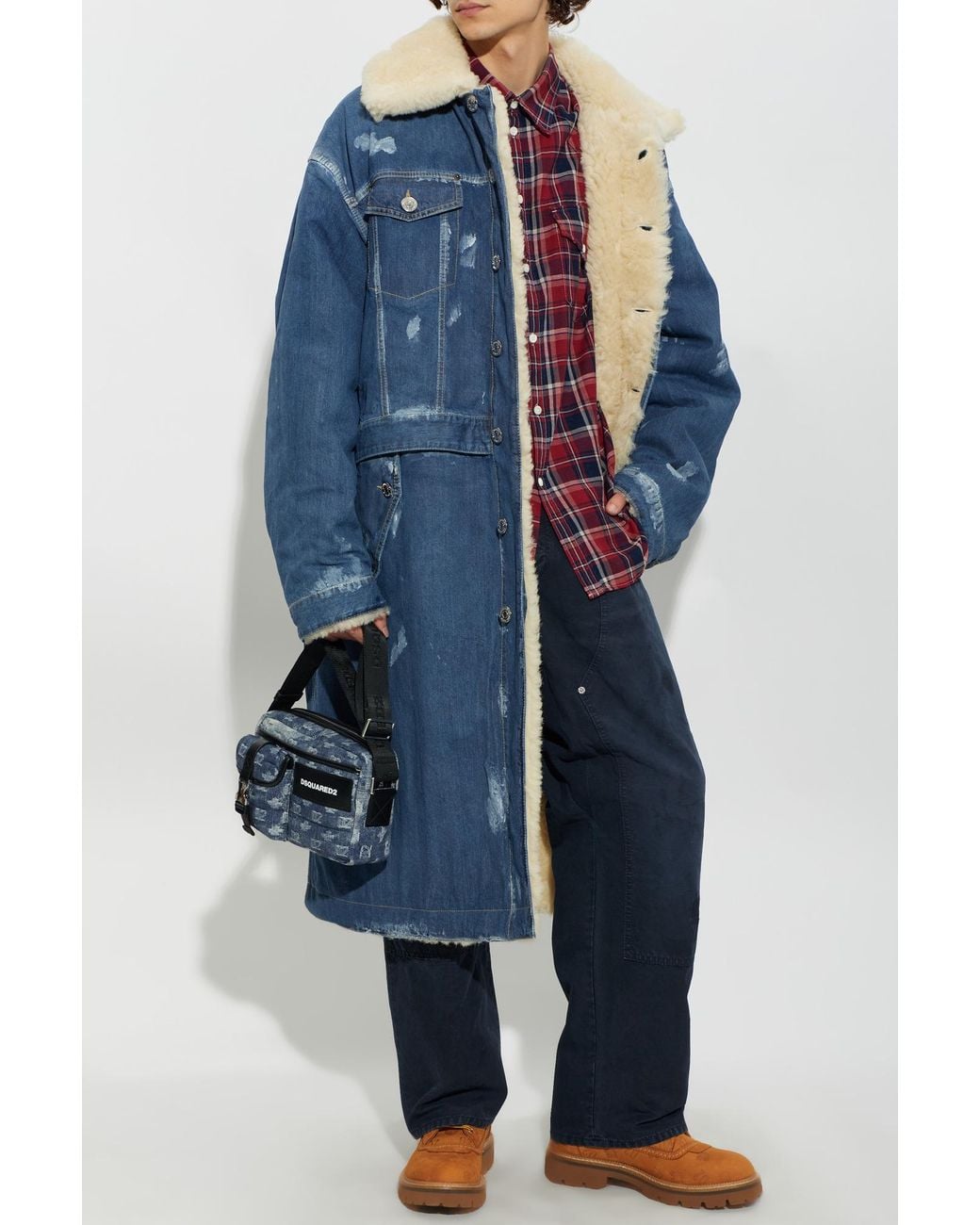 DSquared² Red Checked Shirt for men