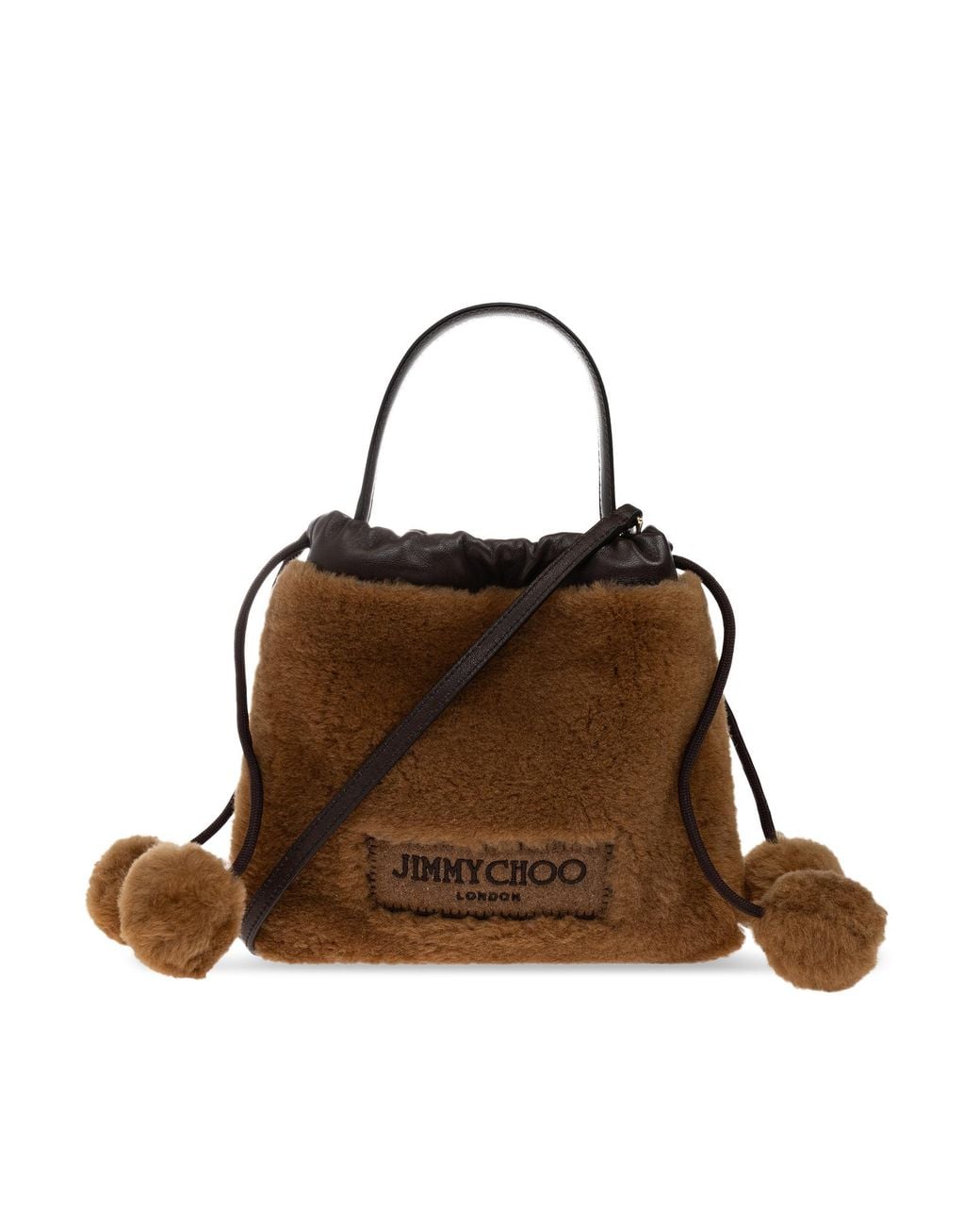Jimmy Choo Brown 'Drawstring' Bag
