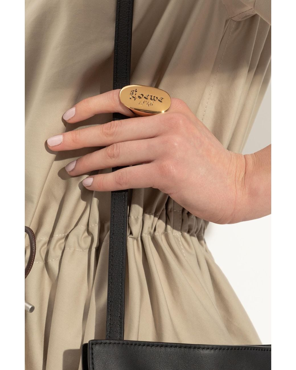 Loewe Metallic Ring With Logo