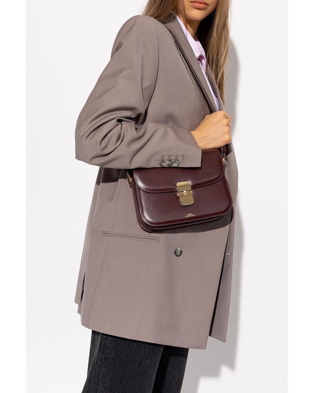 A.P.C. Red 'Grace Small' Shoulder Bag