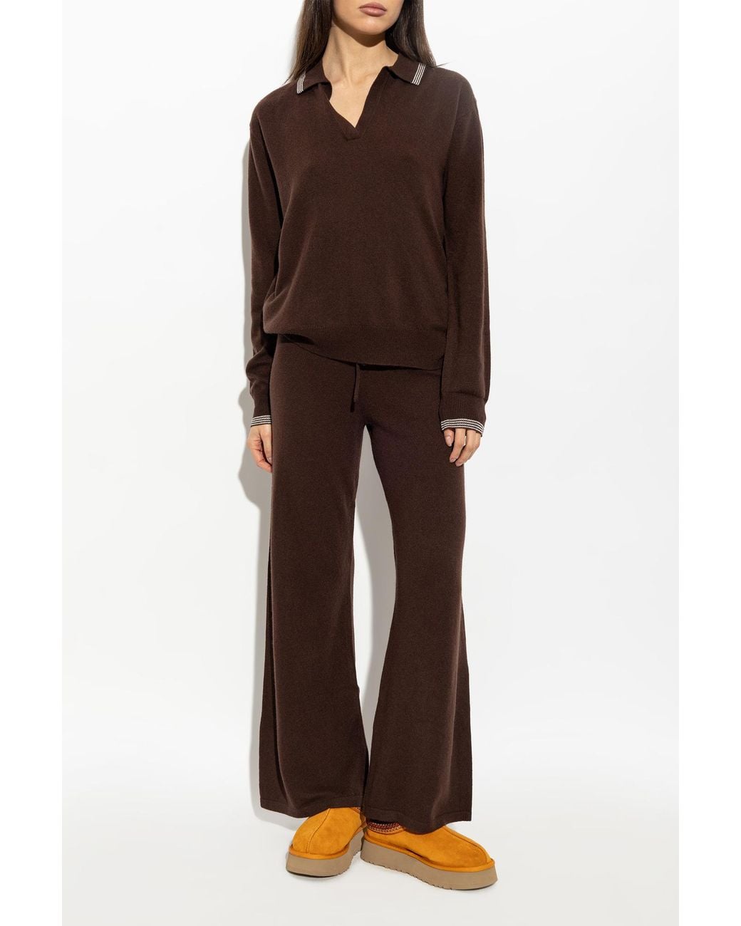 The Upside Brown 'Coco Amelie' Cashmere Trousers