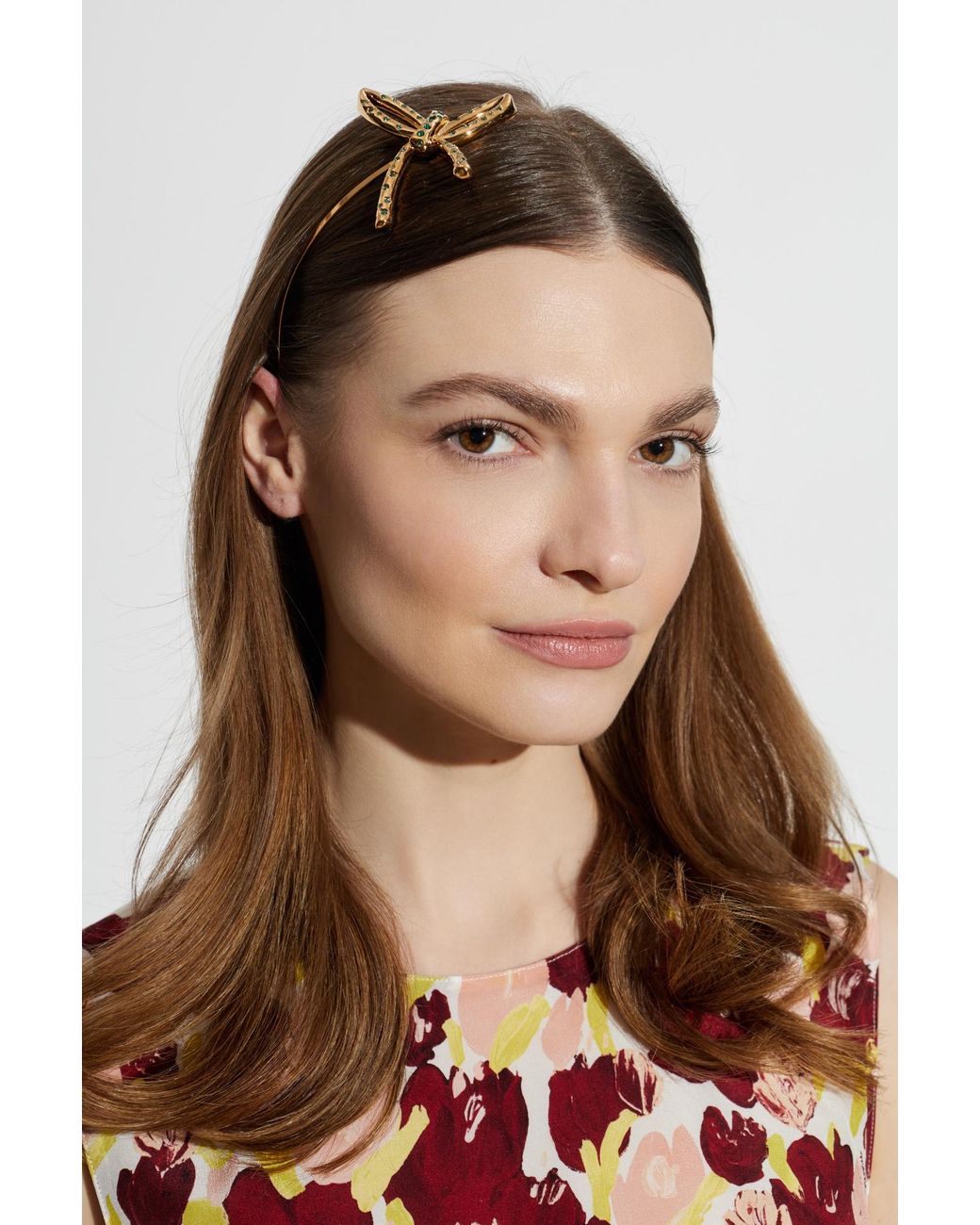 Marni Metallic Headband With Shimmering Crystals