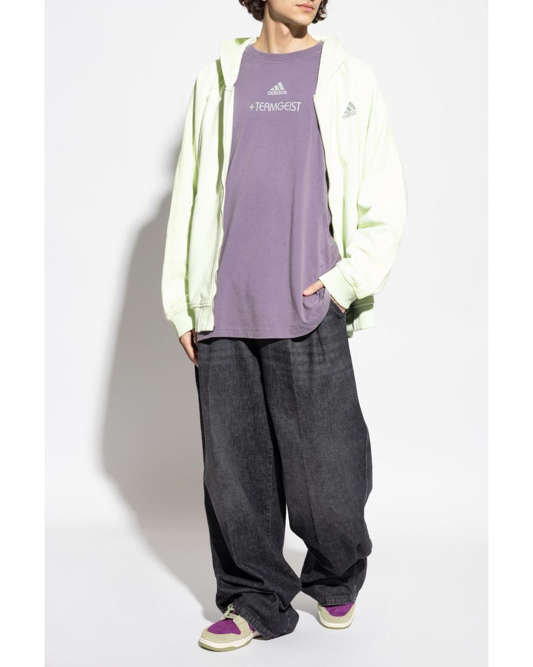 Adidas Originals Purple Long-Sleeve T-Shirt for men