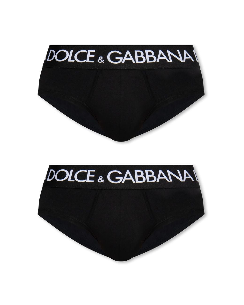 Dolce & Gabbana Black Logo Briefs 2-Pack for men
