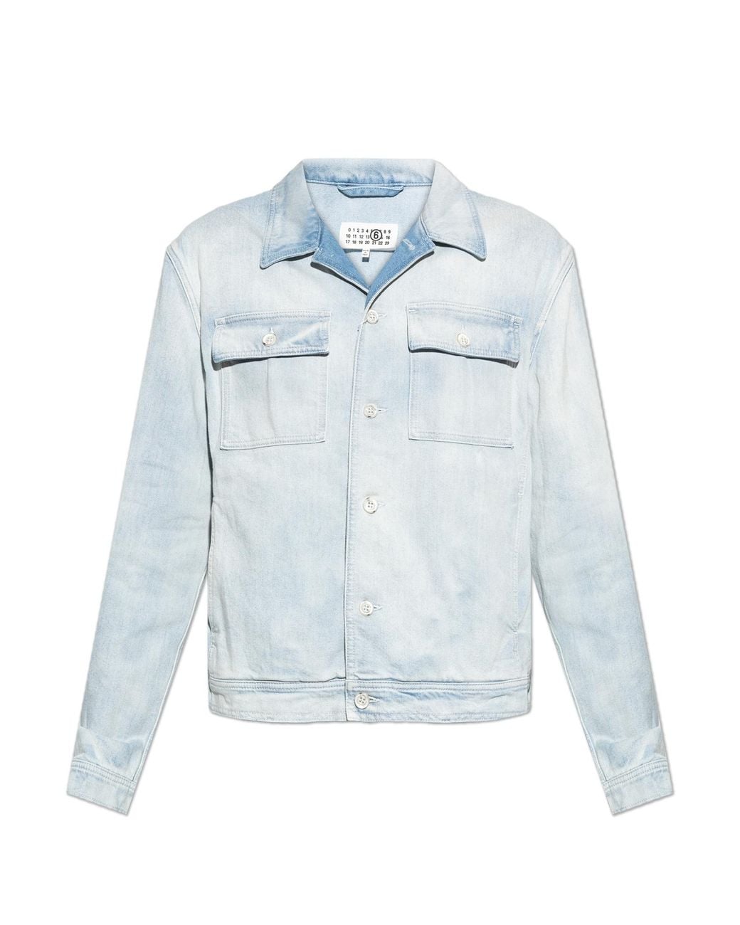 MM6 by Maison Margiela Blue Denim Jacket With Pockets for men