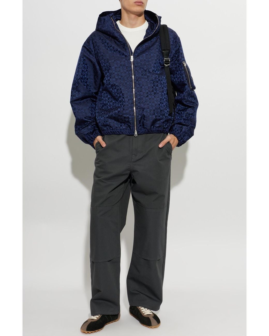 KENZO Blue Hooded Jacket for men