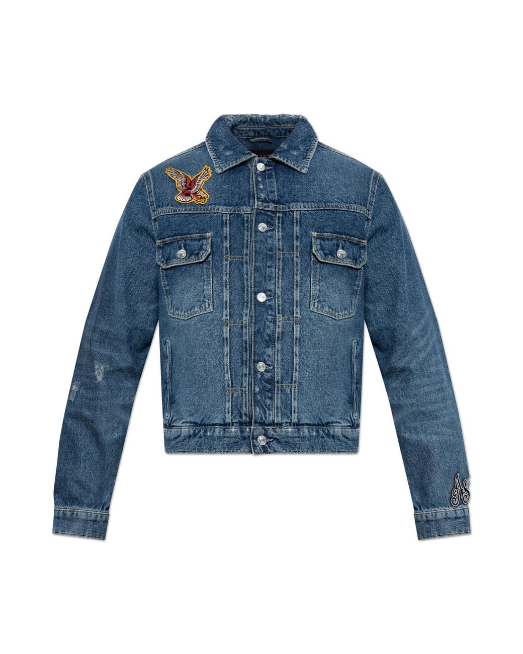 AllSaints Blue Denim Jacket "Exile" for men
