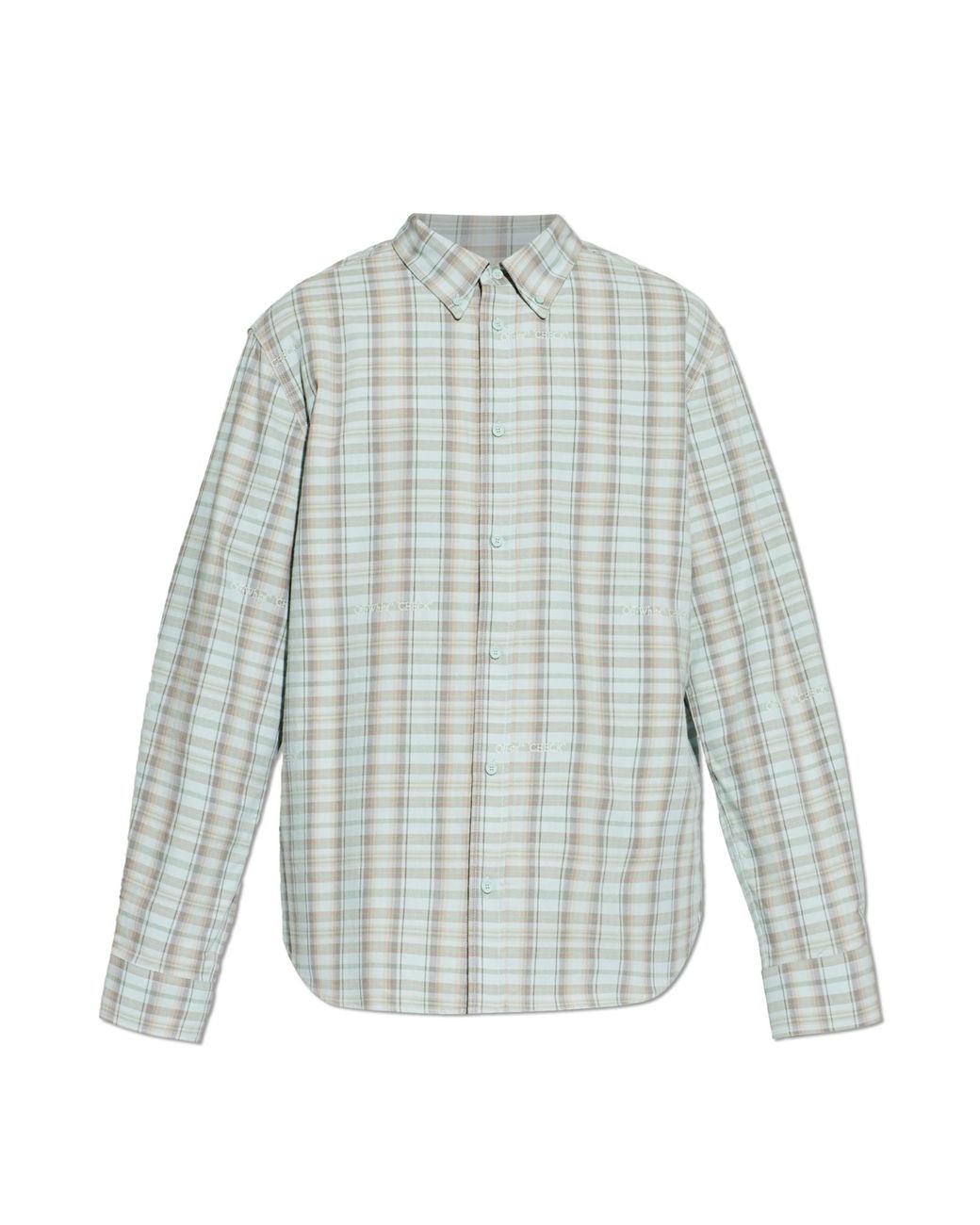 Off-White c/o Virgil Abloh White Checked Pattern Shirt for men
