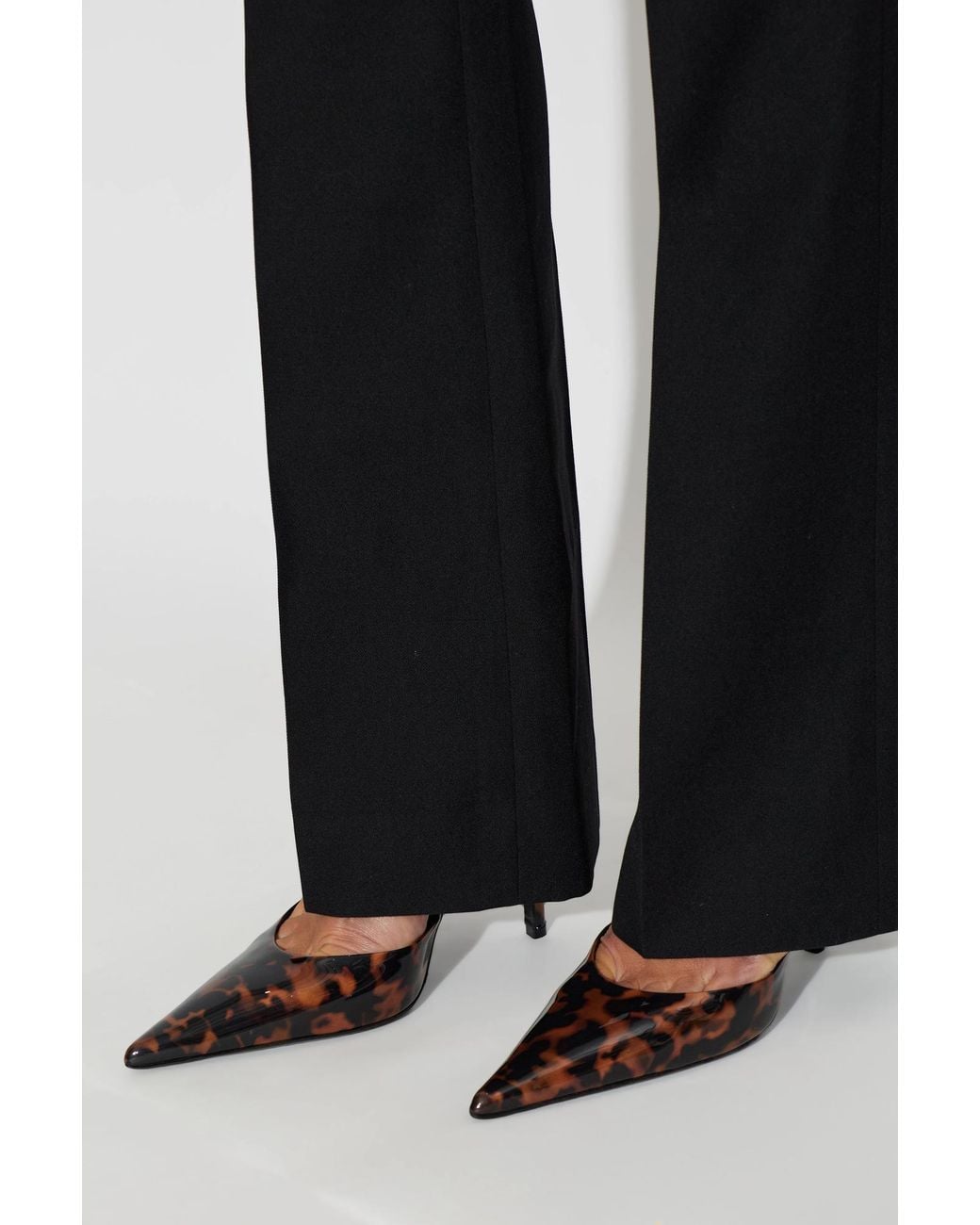 Balmain White Leather Heeled Shoes
