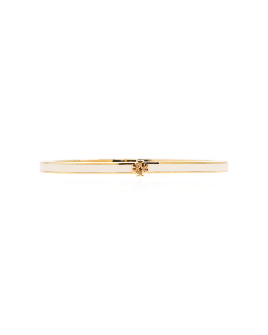 Tory Burch Natural Brass Bracelet With Logo