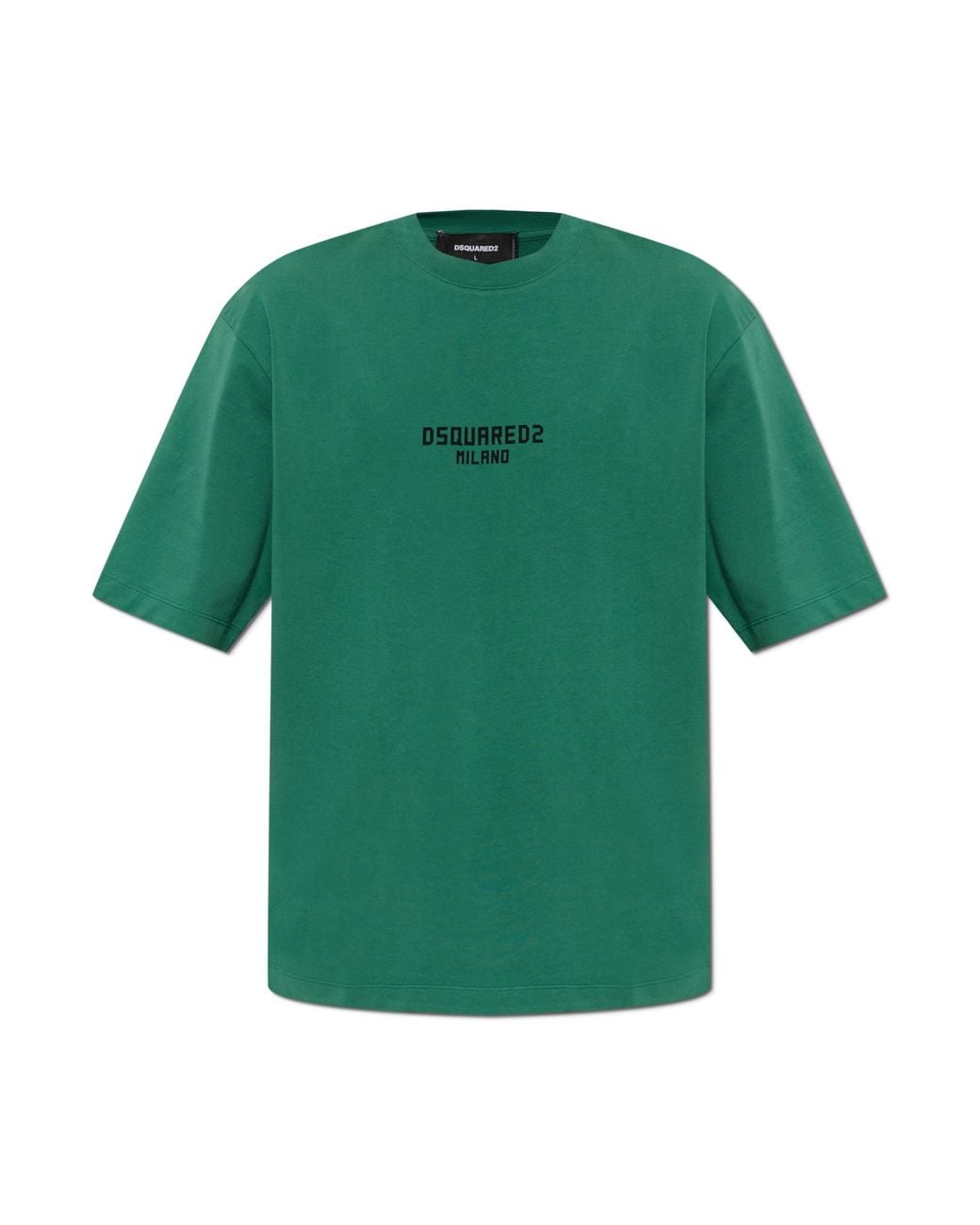 DSquared² Green T-Shirt With Logo for men