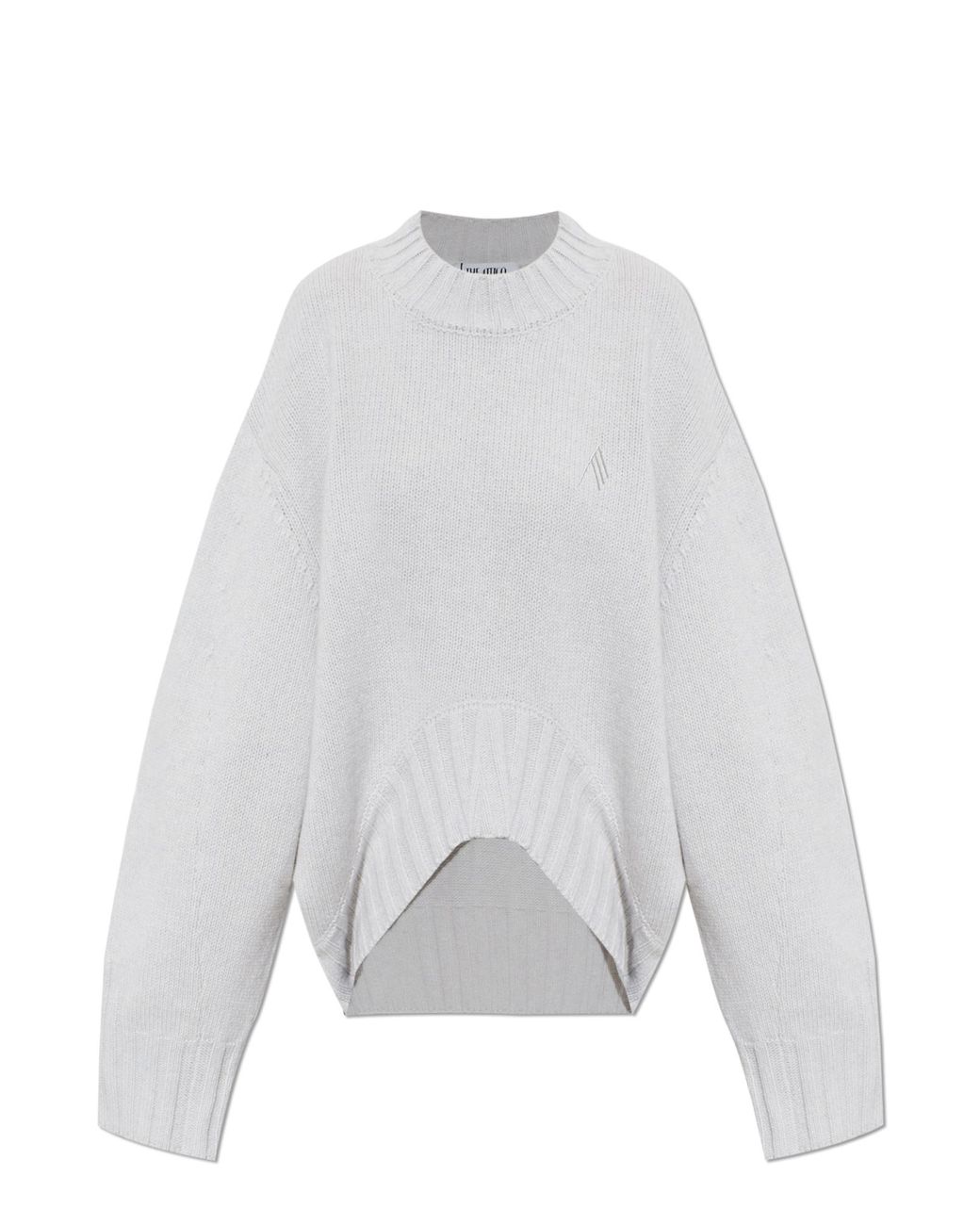 The Attico White Asymmetrical 'Oversize' Sweater