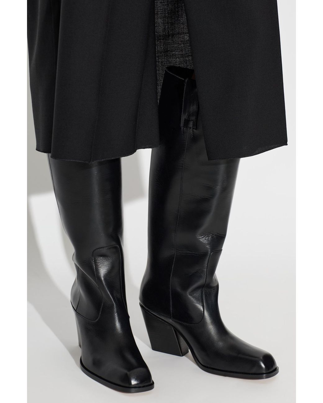 Yuzefi Black Heeled Boots 'Delavar'