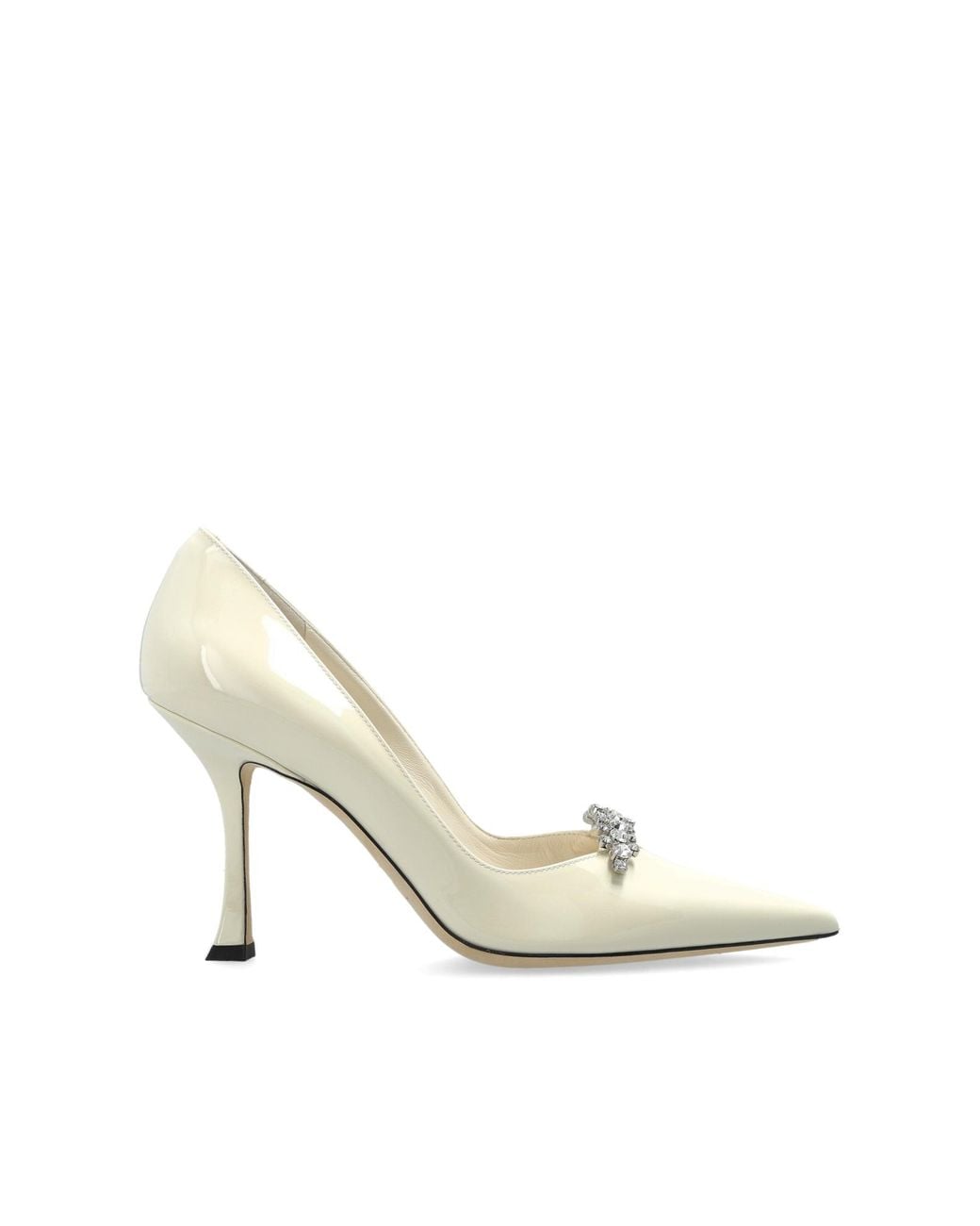 Jimmy Choo White 'Belinda Pump 90' Heeled Shoes