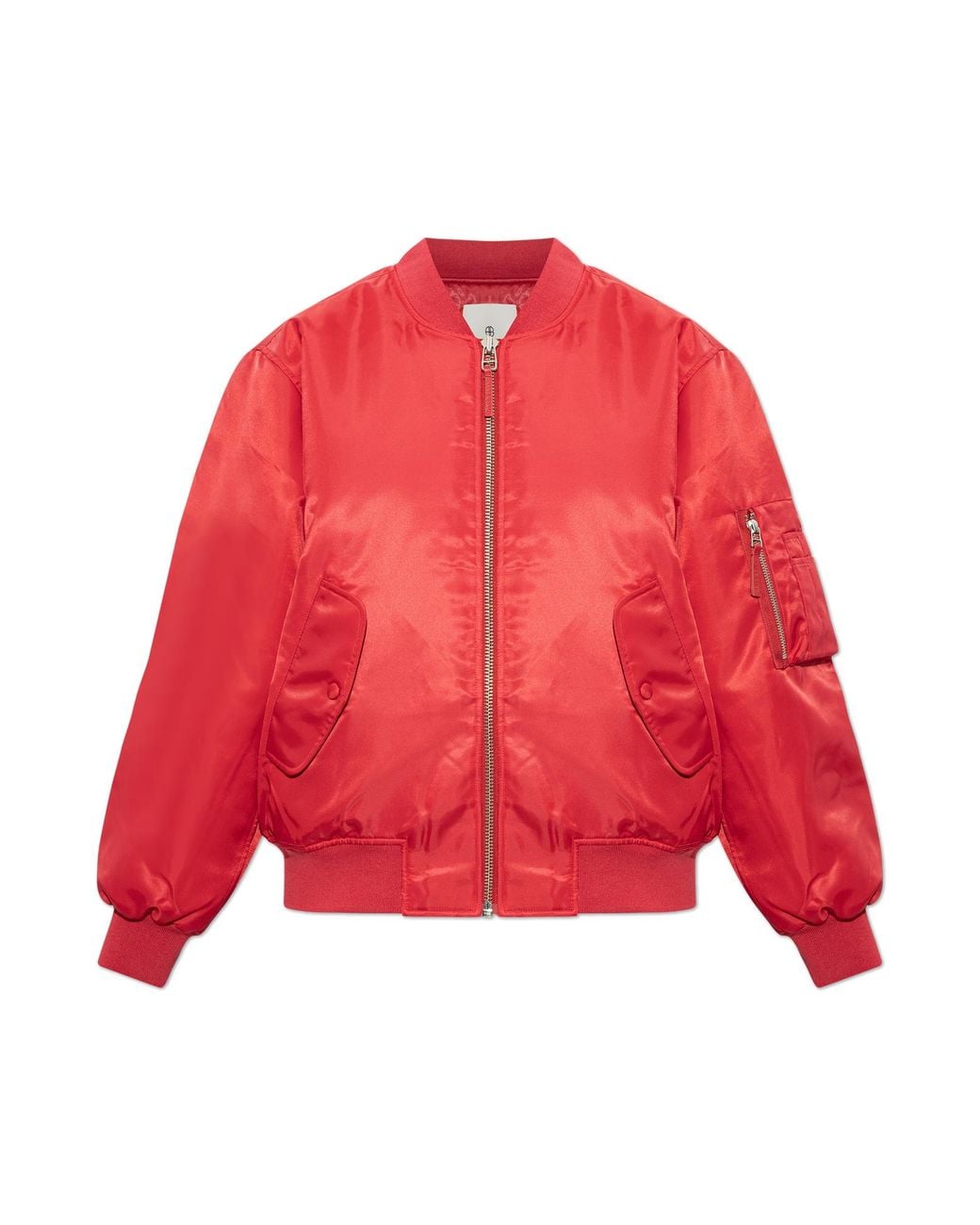 Anine Bing Red "Leon" Bomber Jacket