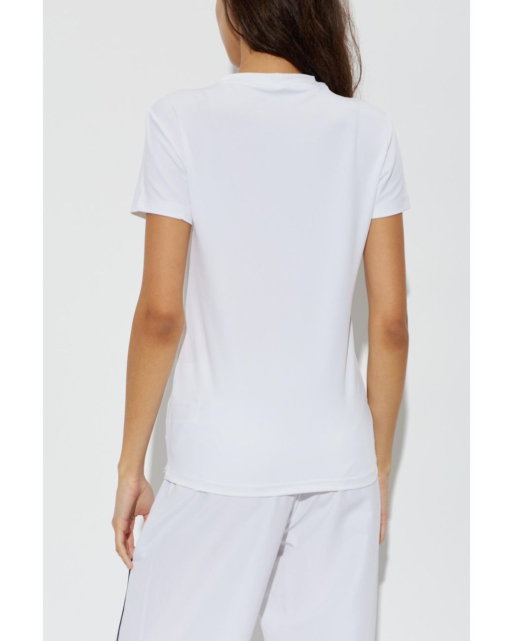 Lacoste White T-Shirt With Logo Patch