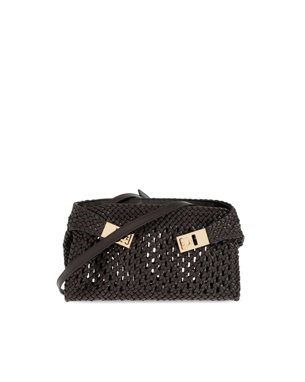 Ferragamo Black Shoulder Bag "Hug Mini"
