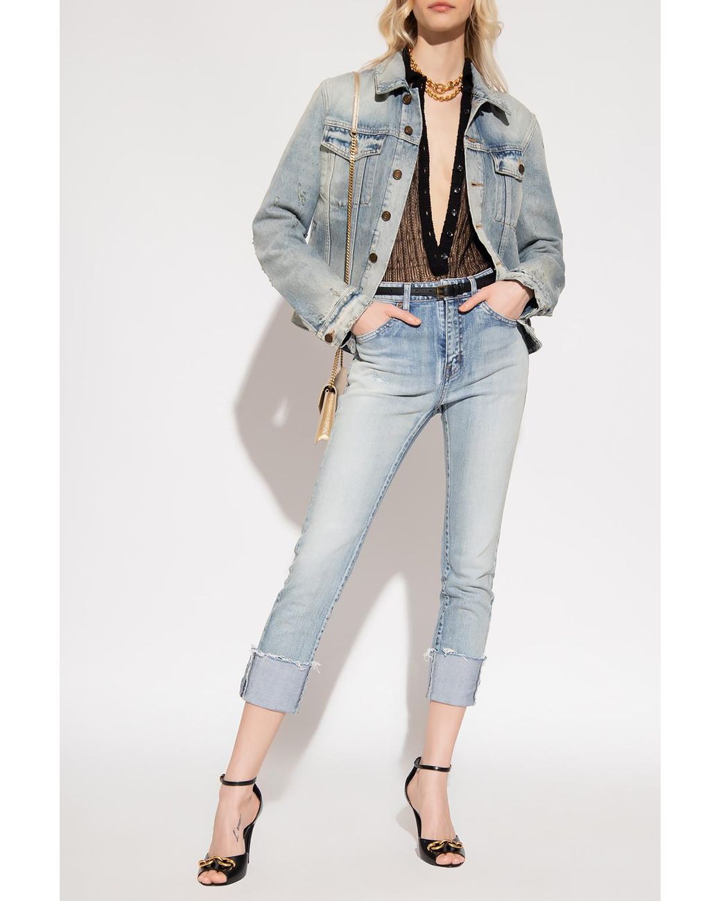 Saint Laurent Denim Jacket in Light 