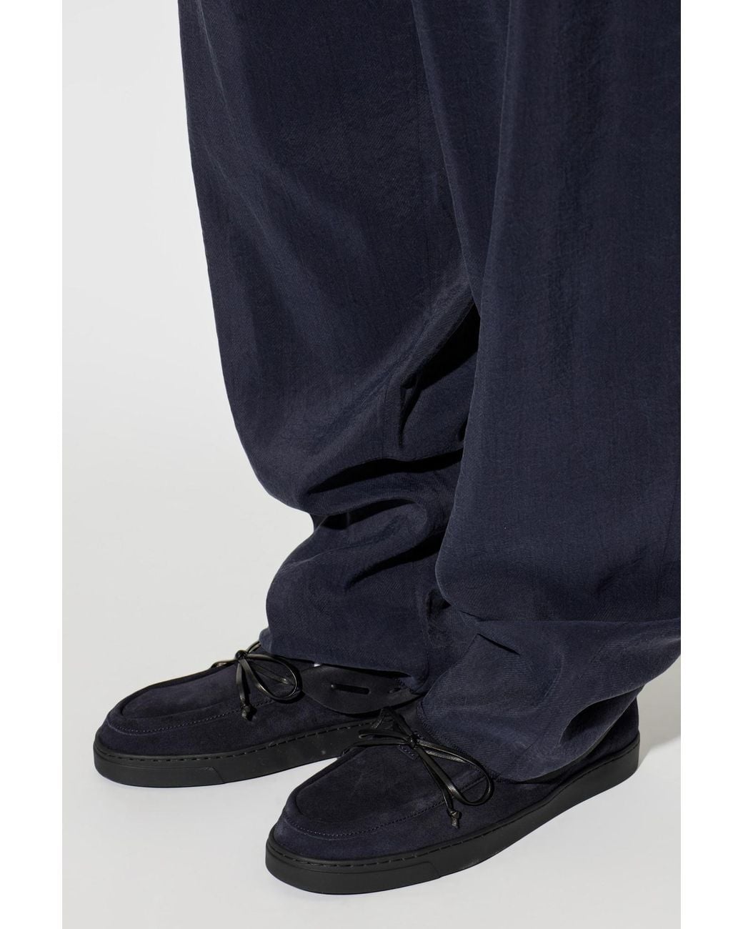 Giorgio Armani Black Suede Shoes for men
