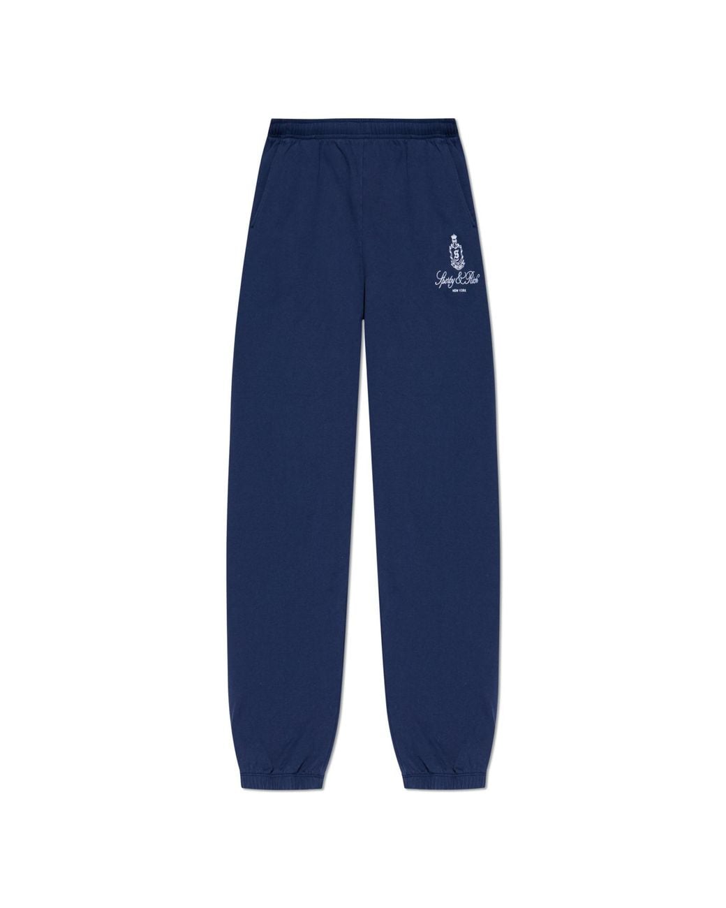 Sporty & Rich Blue Sweatshirt With Logo From The 'Core' Collection