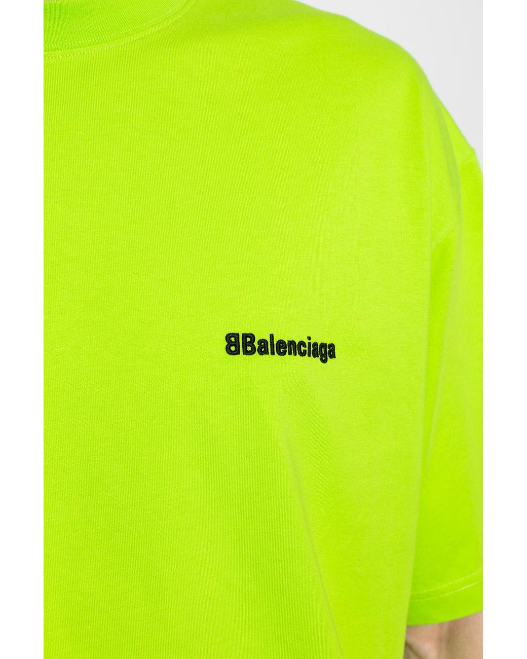 Balenciaga ,Campaign Logo Tee in Neon BNWT 39 Neck