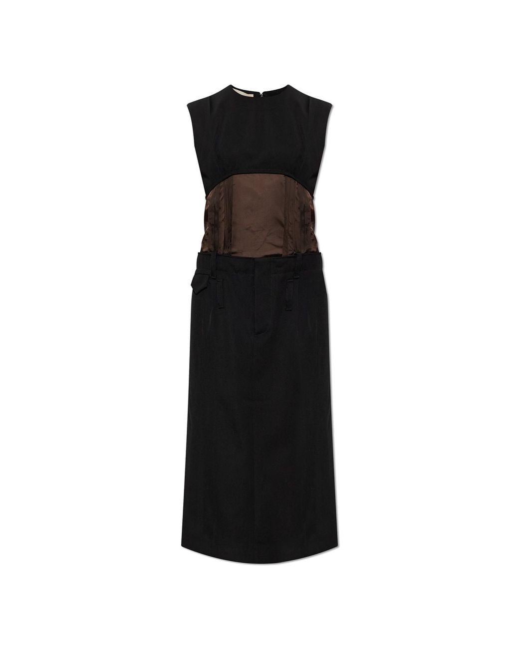 Marni Black Wool Sleeveless Dress