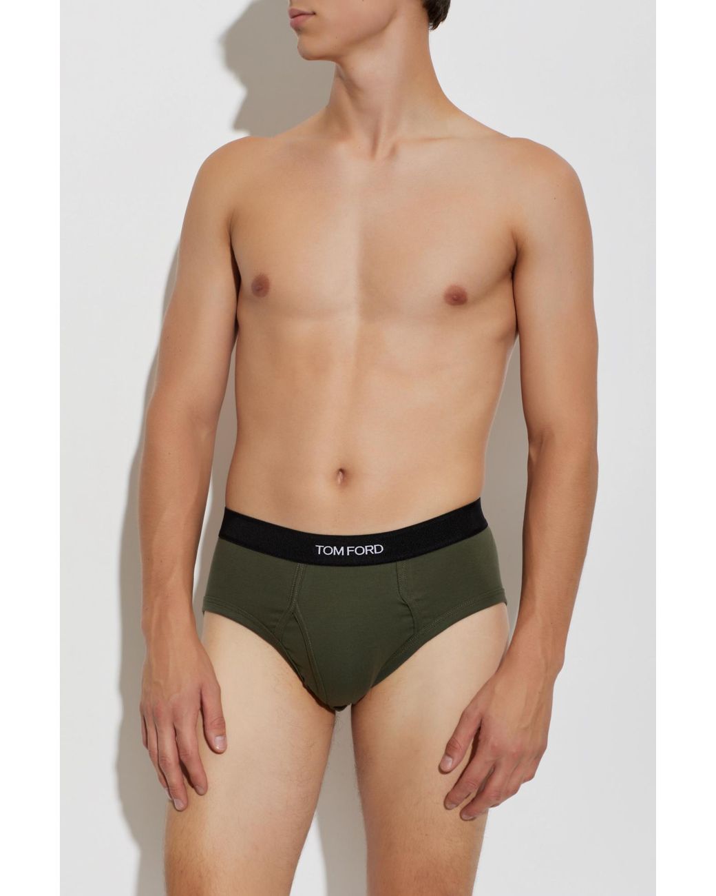 Tom Ford Black Two-Pack Of Cotton Briefs With Logo for men