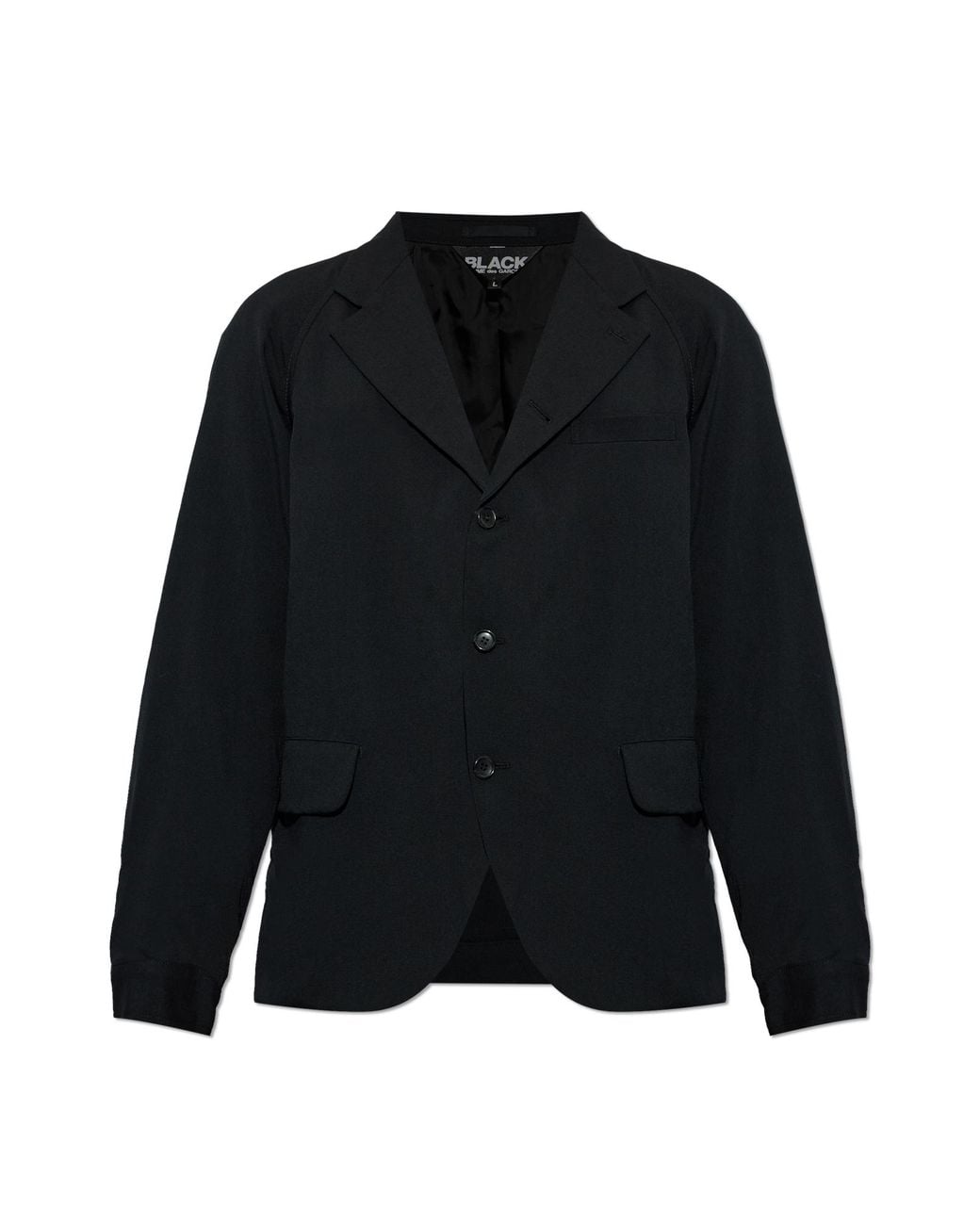 Comme des Garçons Black Wool Jacket With Open Lapels for men