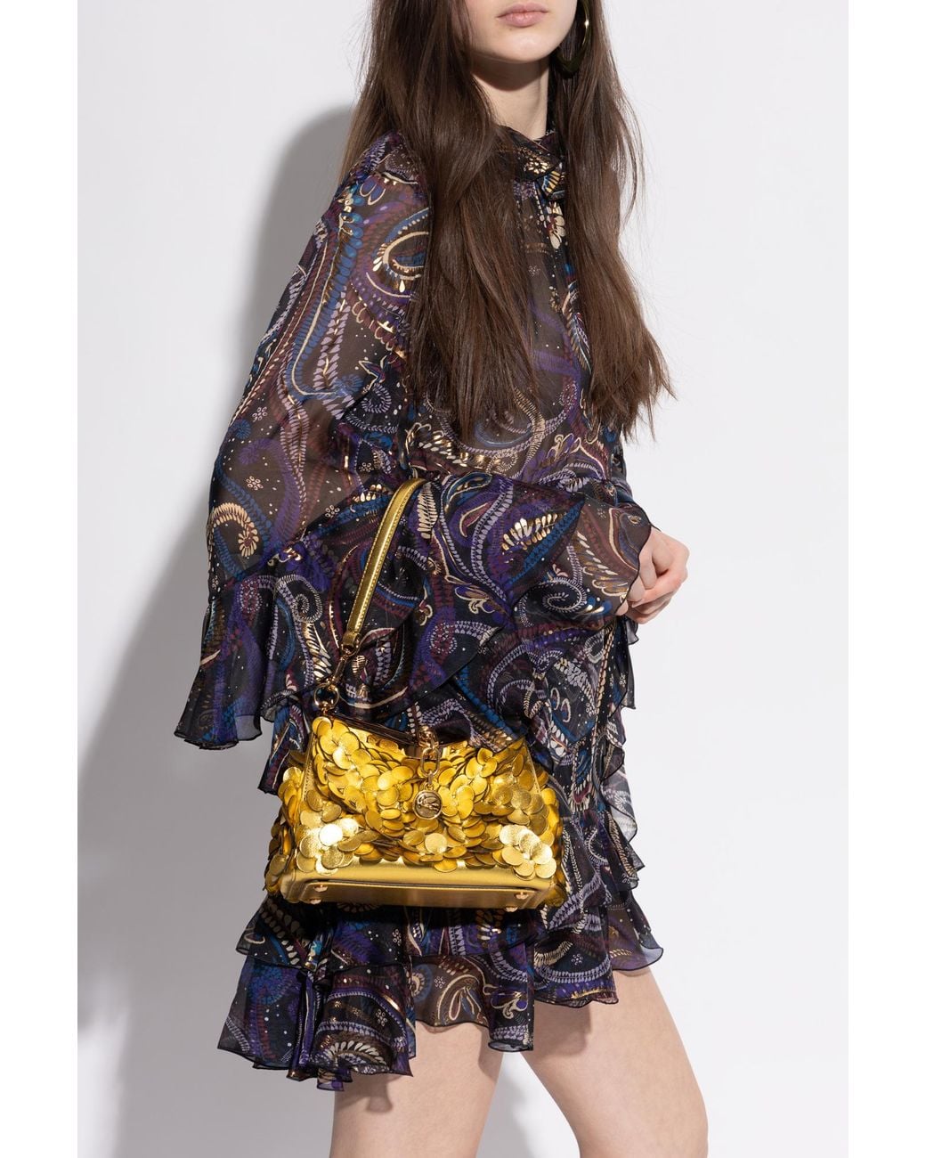 Etro Metallic "Vela Small" Shoulder Bag
