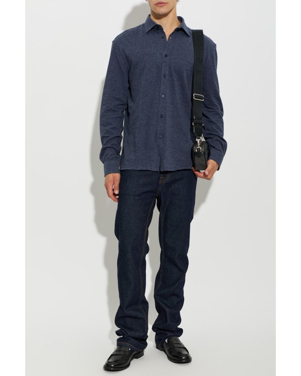 Etro Blue Cotton Shirt for men