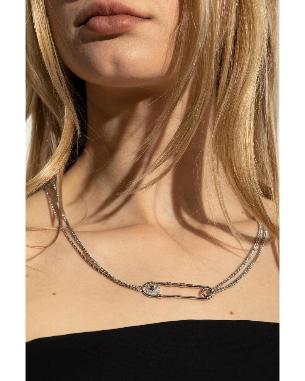 Versace White Necklace With Pendant