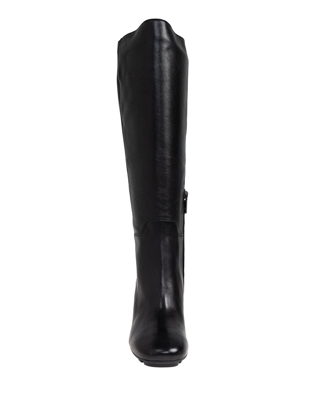 Hogan Black Leather Heeled Boots