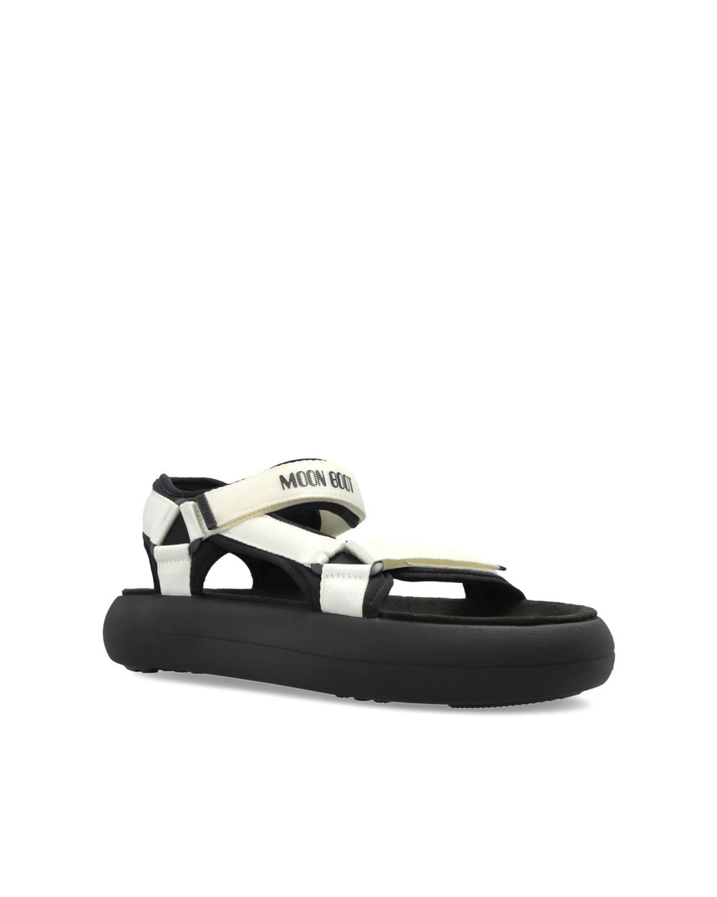 Moon Boot Black 'Mb Super Sandal' Sandals for men