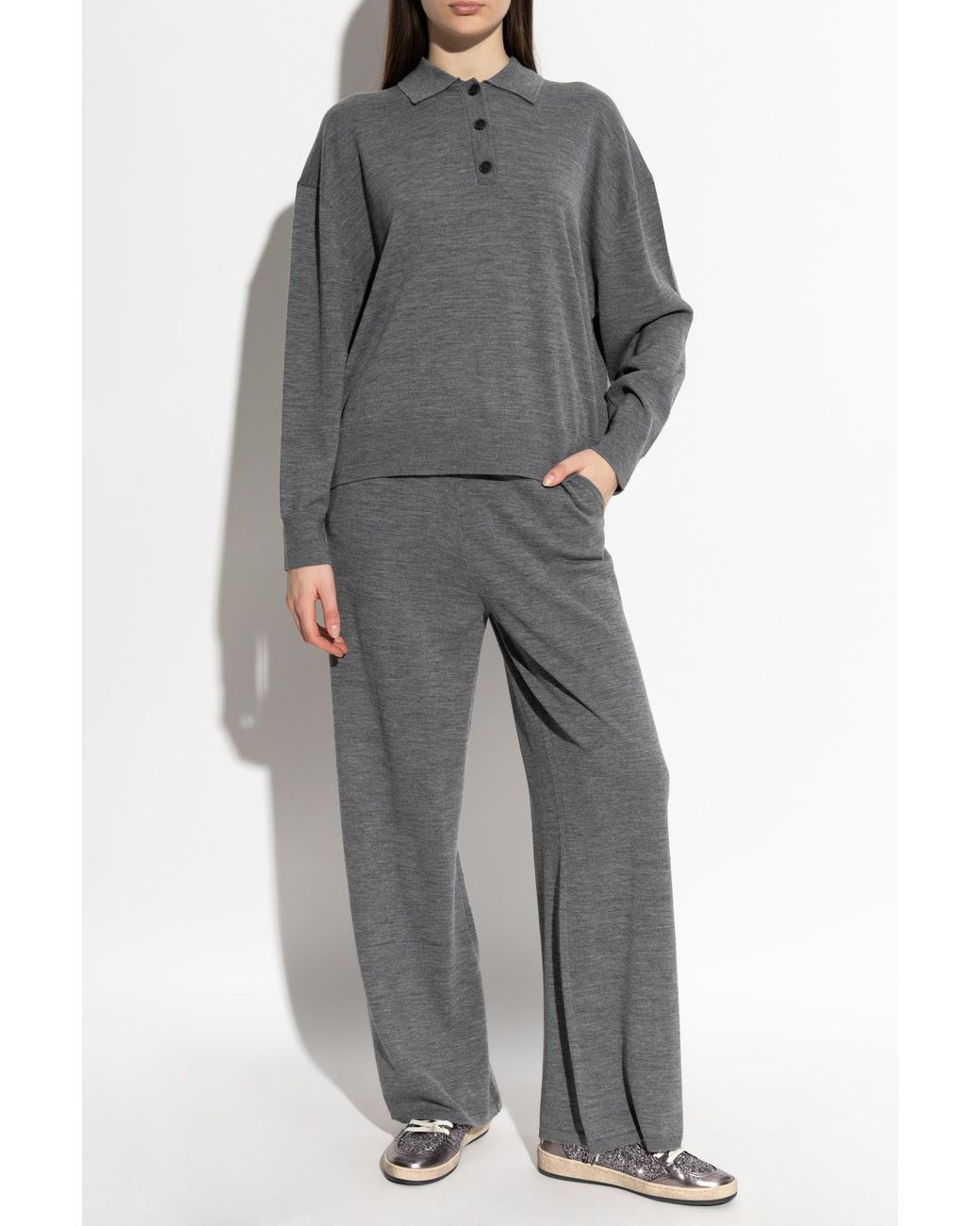 Anine Bing Gray Sweater 'Lee'
