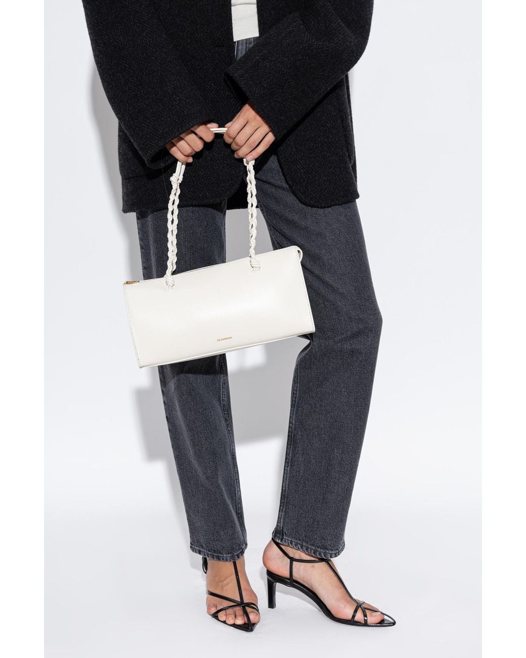 Jil Sander White Tangle Bag
