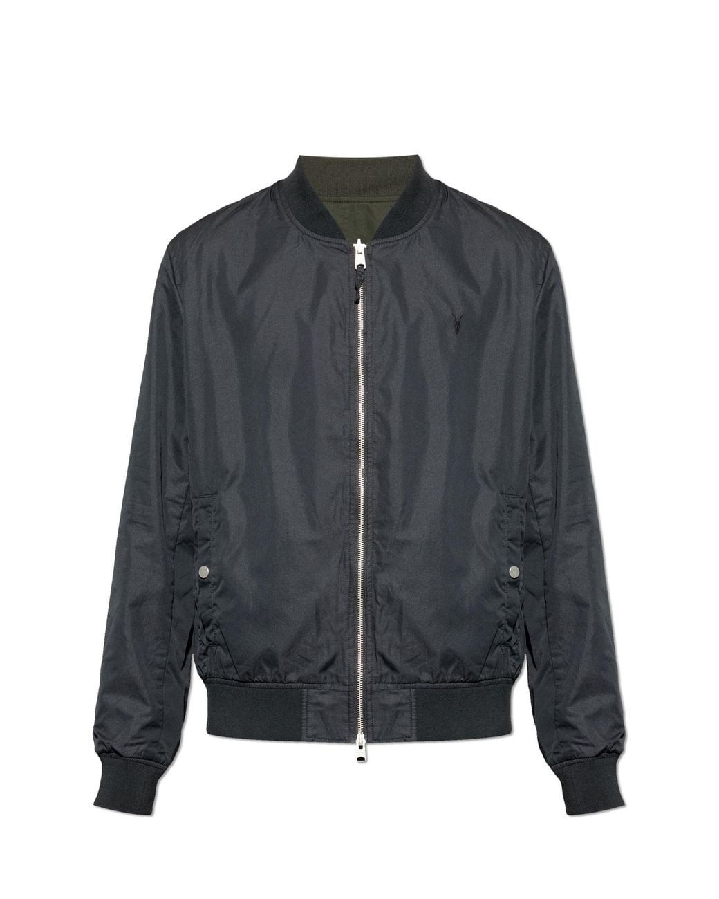 AllSaints Black Reversible "Rev" Bomber Jacket for men
