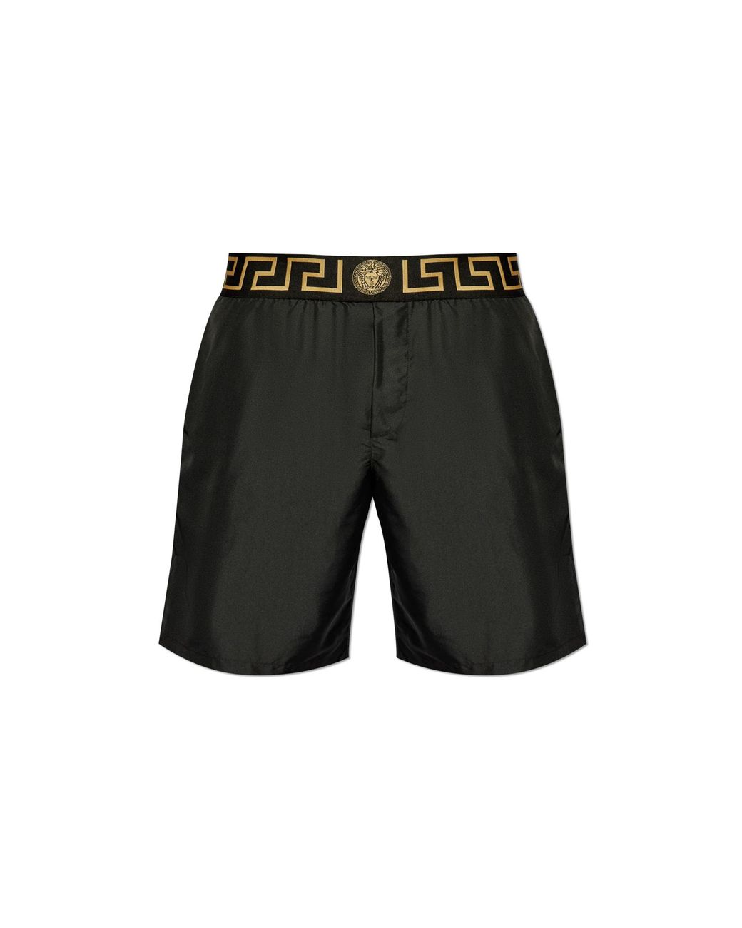 Versace Black Swim Shorts With Logo for men