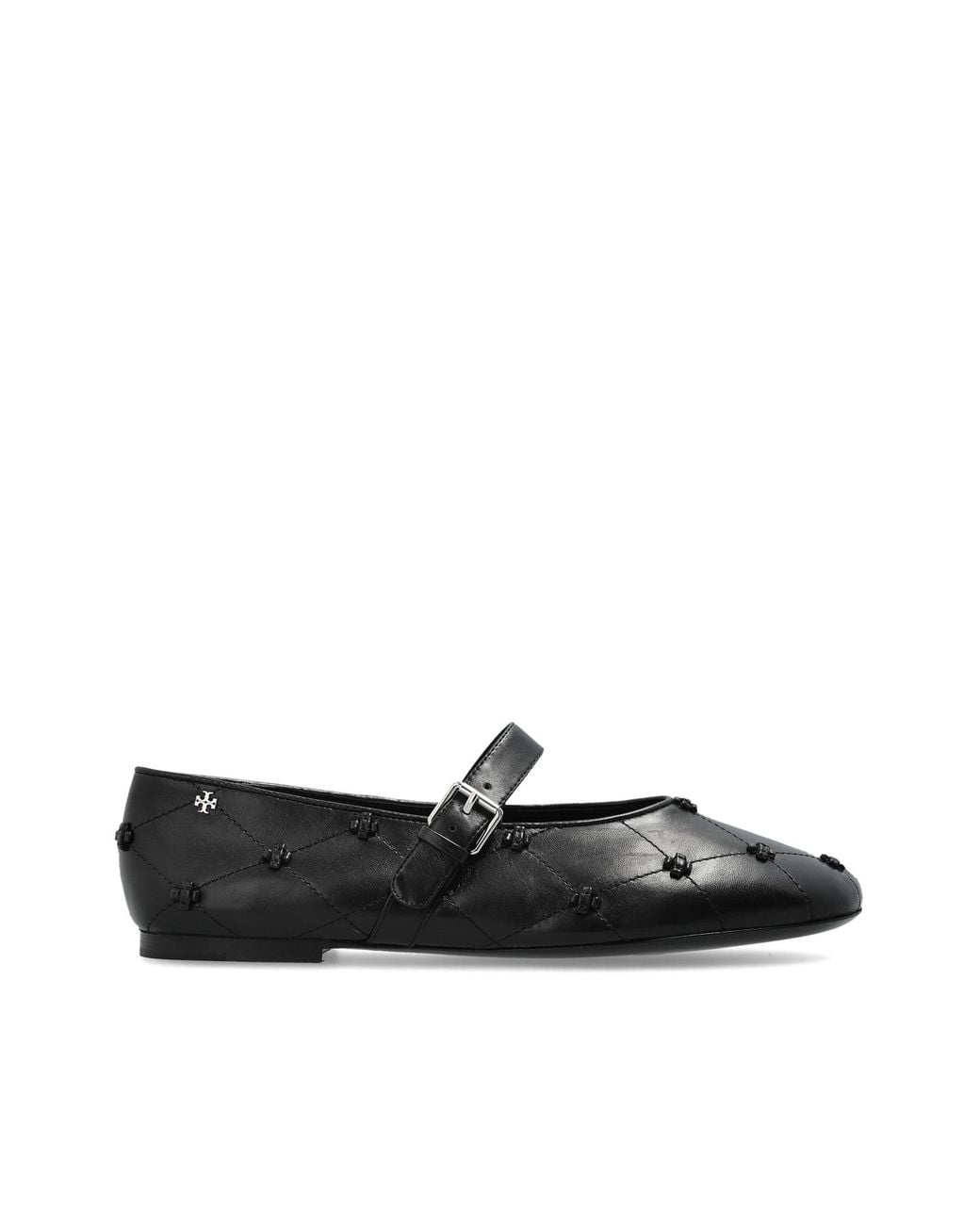 Tory Burch Black 'Bunny Knot' Ballet Flats