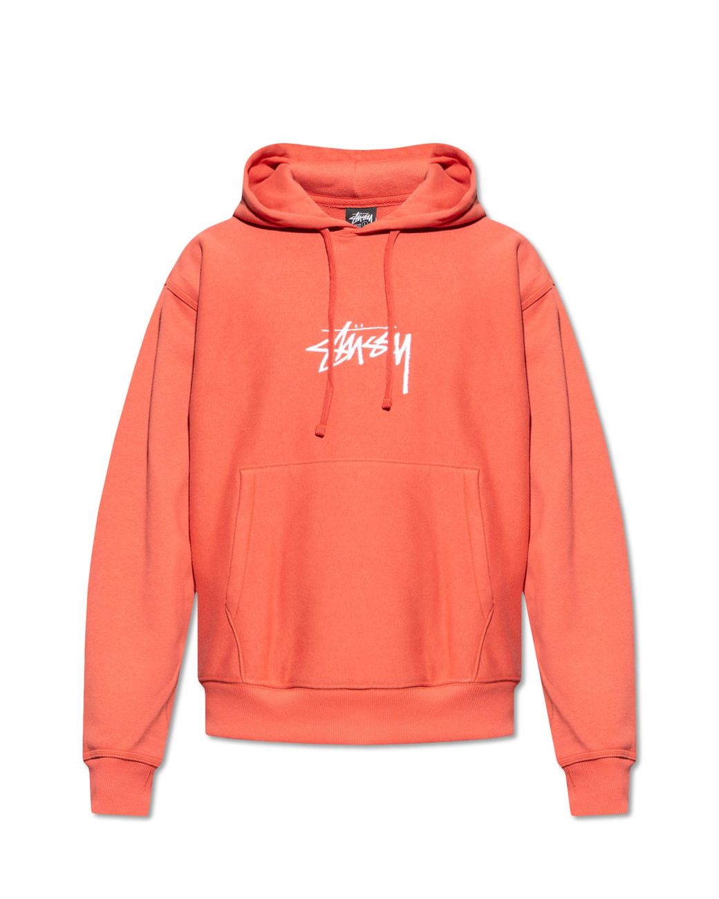 Stussy Hoodie With Logo in Orange | Lyst
