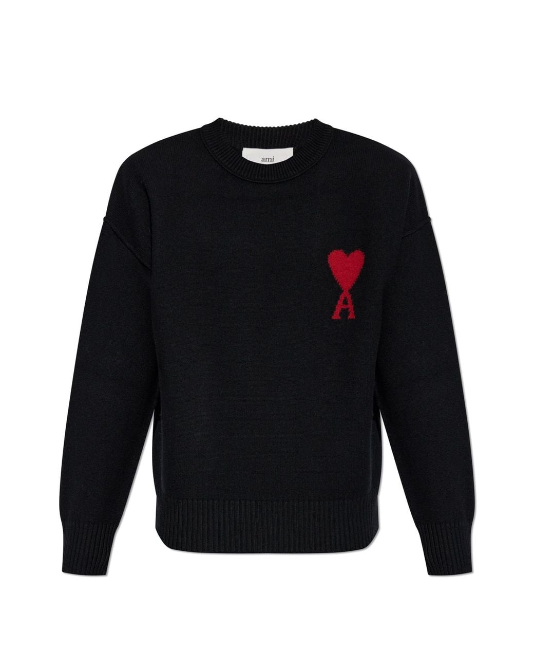 AMI Black Cotton Sweatpants