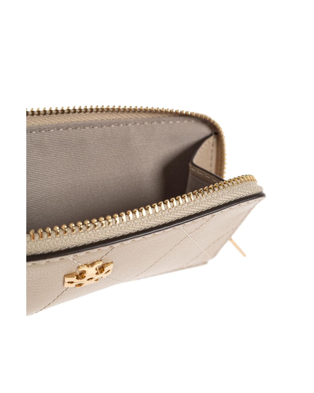 Tory Burch Natural Leather Card Holder