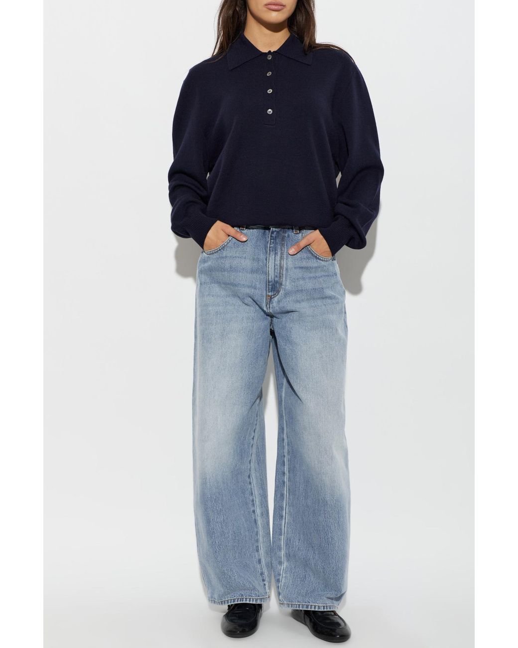 Rohe Blue Wool Polo