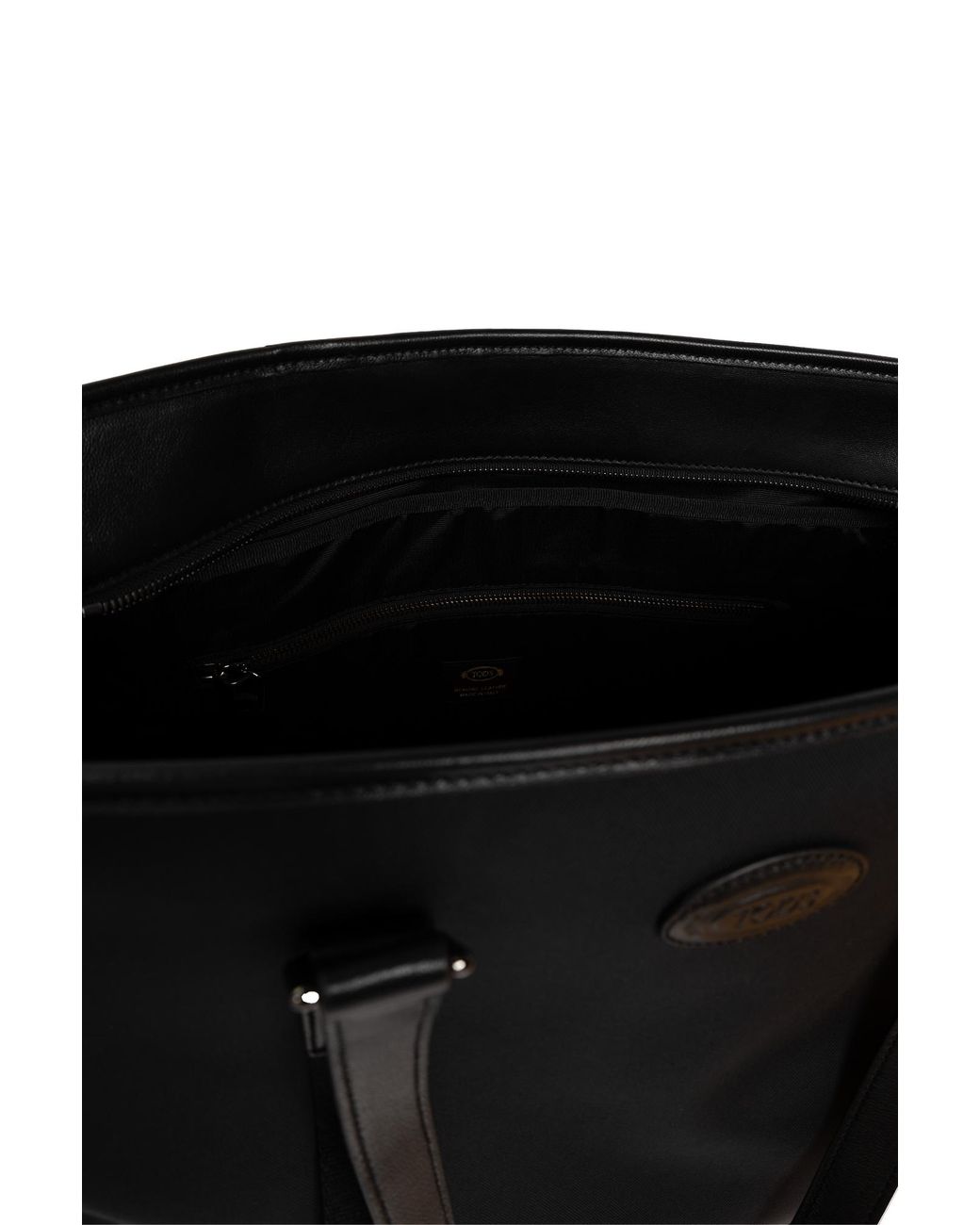 Tod's Black Bag With 'Medium' Logo for men