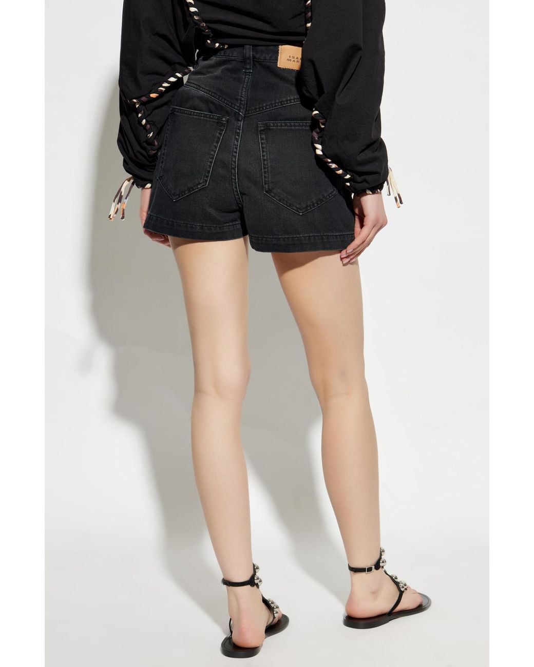 Isabel Marant Black Denim Shorts Jovany