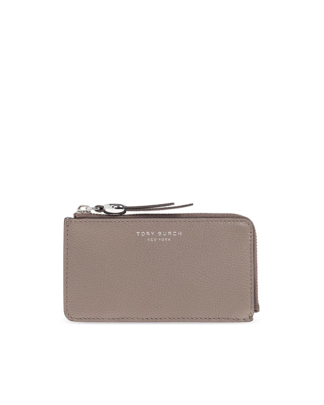 Tory Burch Gray Leather Card Holder