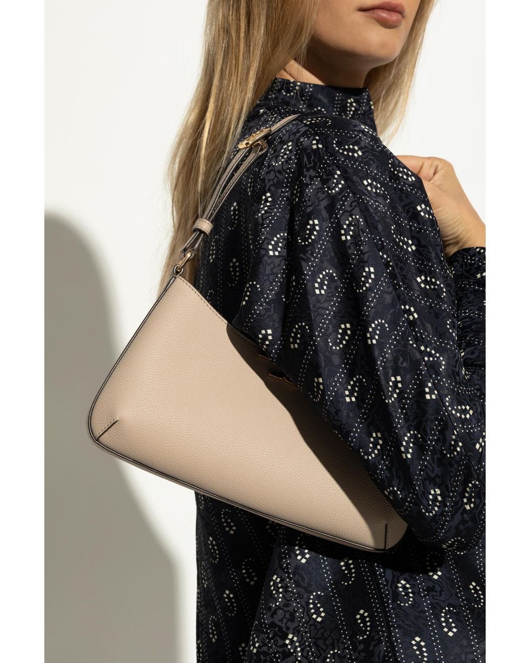 Tory Burch Natural Shoulder Bag 'Eleanor Soft Slim'